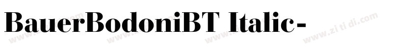 BauerBodoniBT Italic字体转换
